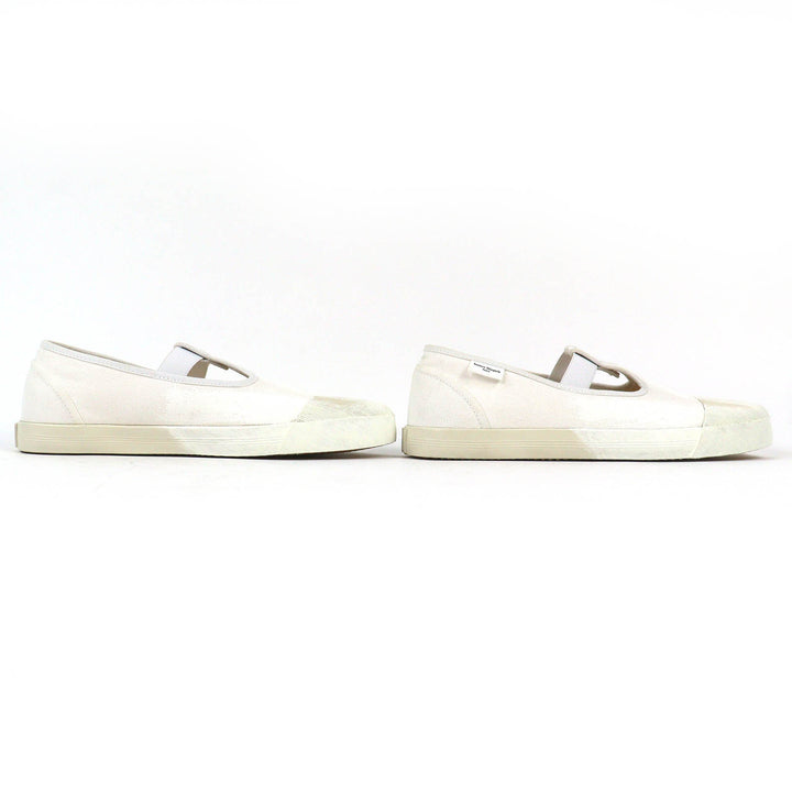 未使用品△Maison Margiela メゾンマルジェラ 24SS S97WS0064 キャンバス 足袋 タビシューズ スニーカー スリッポン ホワイト 41 箱 袋付
