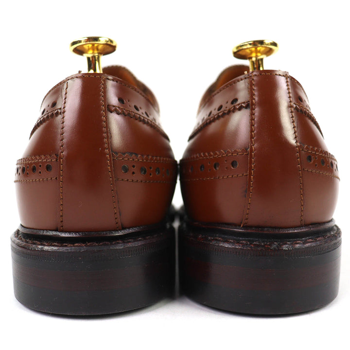 未使用品△JALAN SRIWIJAYA ジャランスリウァヤ 99037 COGNAC HIGH SHINE ロングウィングチップ ダイナイトソール レザーシューズ 茶色 8