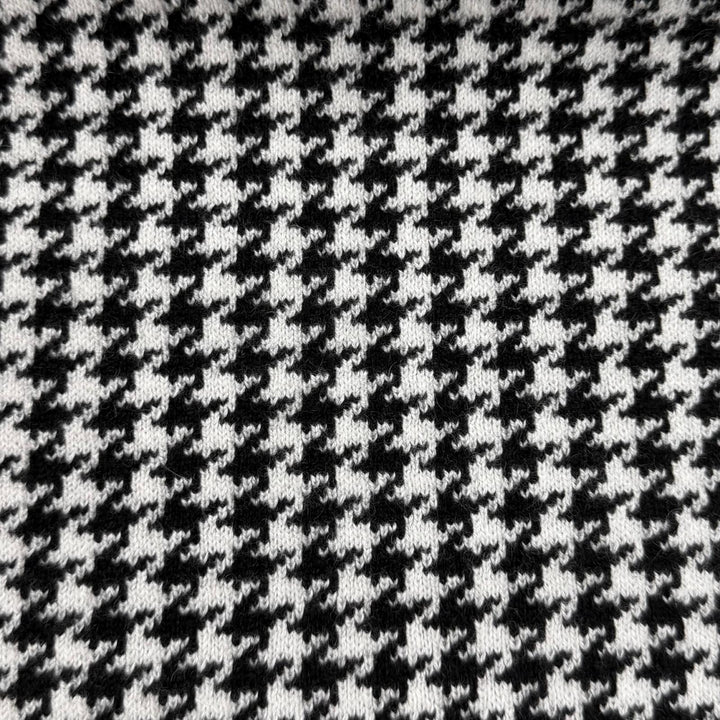 極美品★Christian Dior クリスチャンディオール 014S92AM035 バックロゴ刺繡 千鳥格子 カシミヤ パーカー 黒 オフホワイト 40 正規品