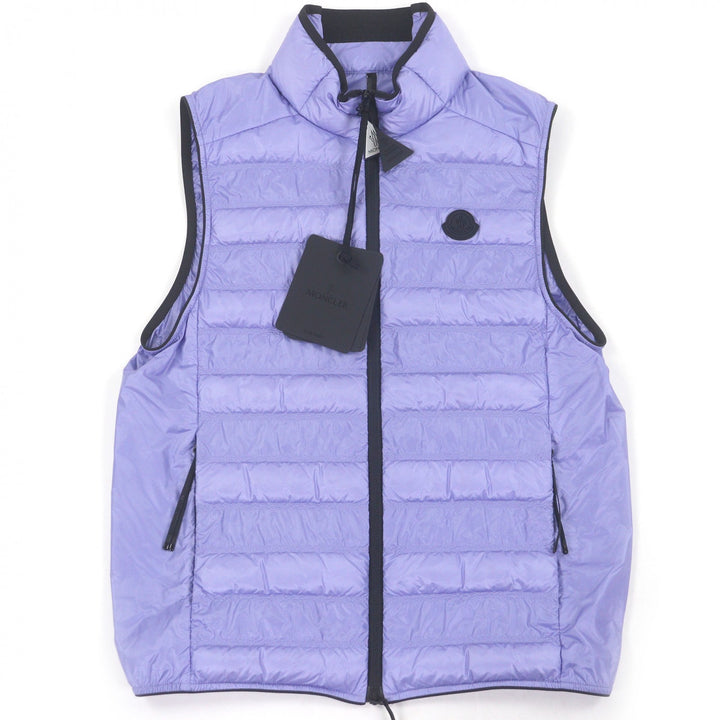 未使用品□MONCLER モンクレール LAUTARET GIUBBOTTO 2023年製 ロゴワッペン ポケッタブル ダウンベスト ライトパープル 1 正規品 メンズ