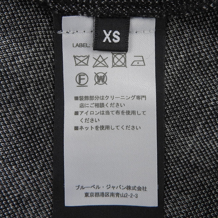極美品▲BALMAIN バルマン JR002JB70 コットン100％ 総柄モノグラム プルオーバー パーカー ブラック ベージュ XS イタリア製 正規品