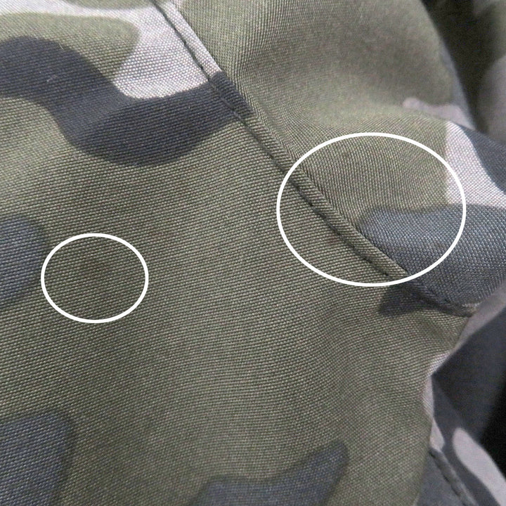 極美品□CANADA GOOSE カナダグース 4660MAP カモフラ柄 ロゴワッペン ファーフーデッド ダウンジャケット カーキ XS カナダ製 正規品