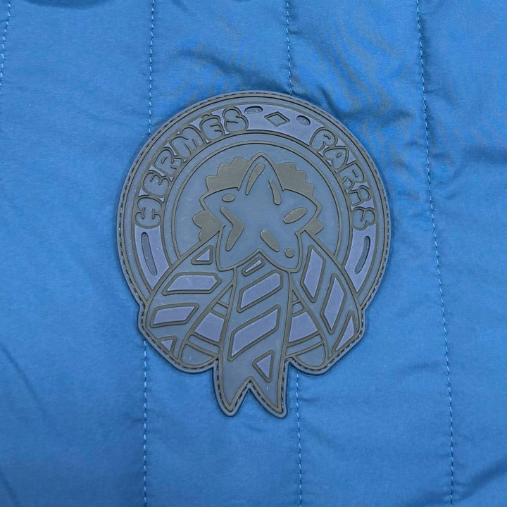 未使用品◇HERMES エルメス 2025年製 5H0150DQ リバーシブル ブルゾン トワル・プリュム ロゴ刺繡 パデッドジャケット 36 定価876700円