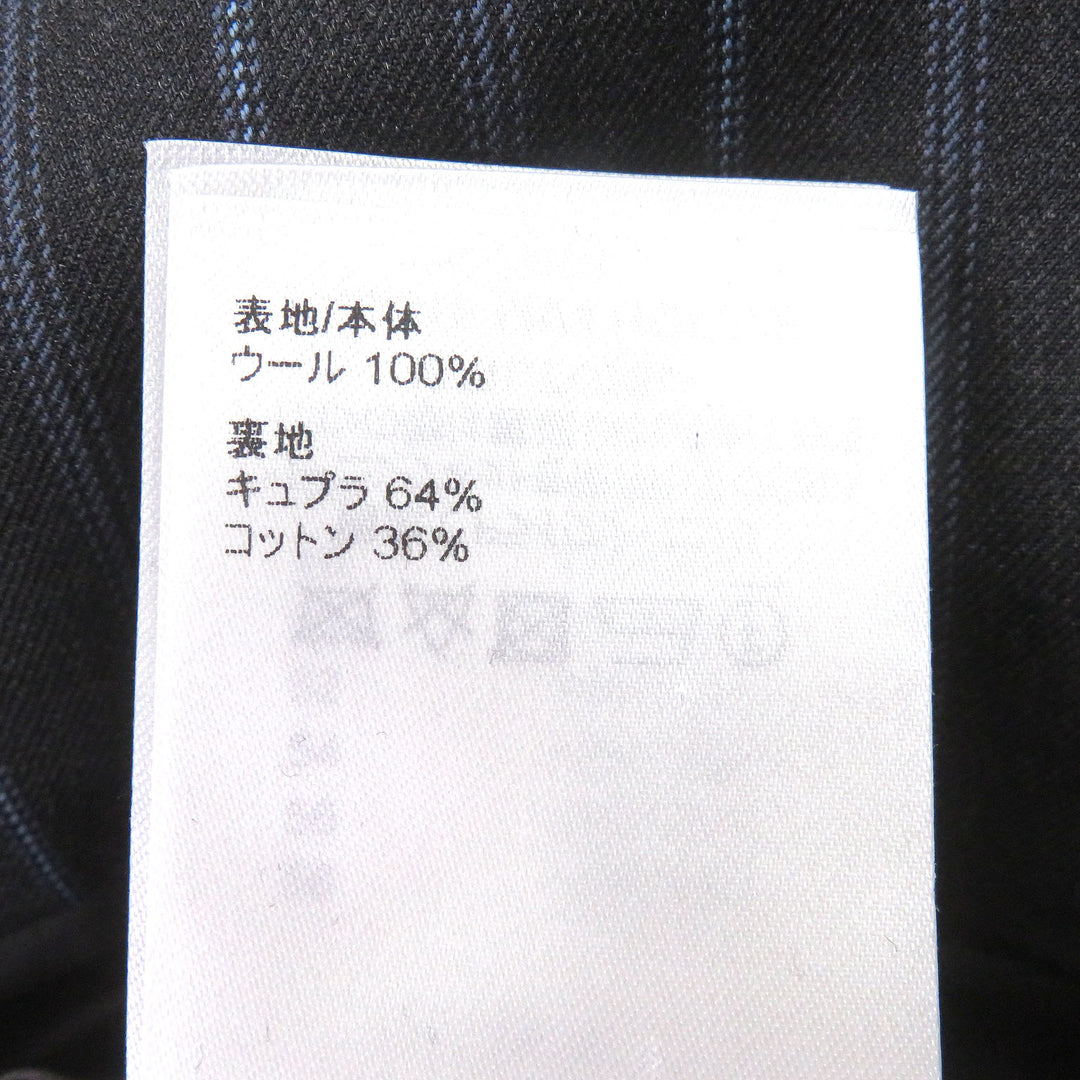 極美品□LOUIS VUITTON ルイヴィトン 2023年製 LVロゴ モノグラム ストライプ柄 ナポリターナジャケット チャコールグレー 46 正規品