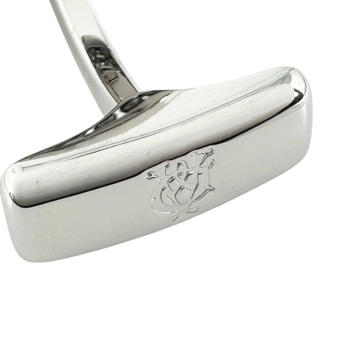 極美品▲Dunhill ダンヒル JNV3258K ブラックアゲート サークルデザイン カフスボタン カフリンクス シルバー ブラック メンズ 箱付き