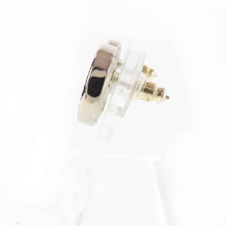 極美品☆CHANEL シャネル AB9068 A22A メタル ココマーク ラインストーン サークル ピアス シルバー 箱付き フランス製 レディース