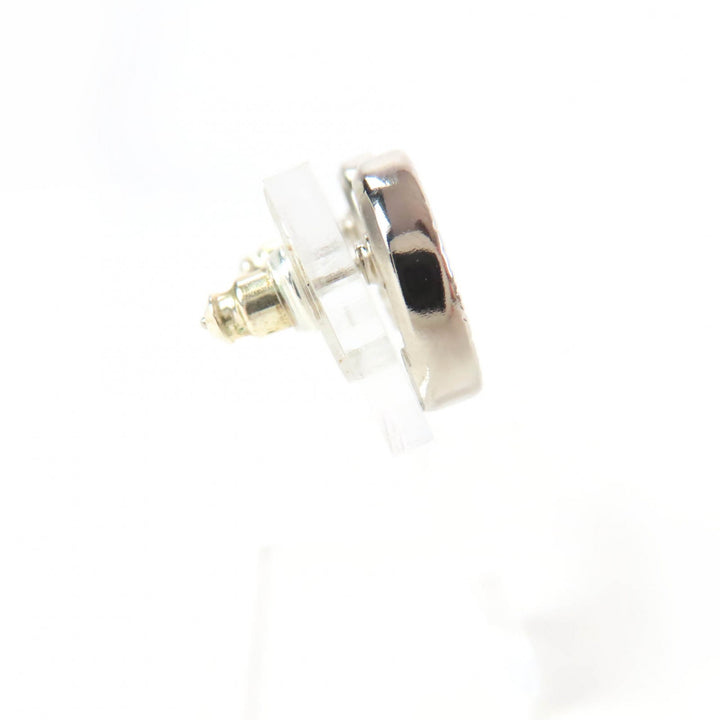 極美品☆CHANEL シャネル AB9068 A22A メタル ココマーク ラインストーン サークル ピアス シルバー 箱付き フランス製 レディース