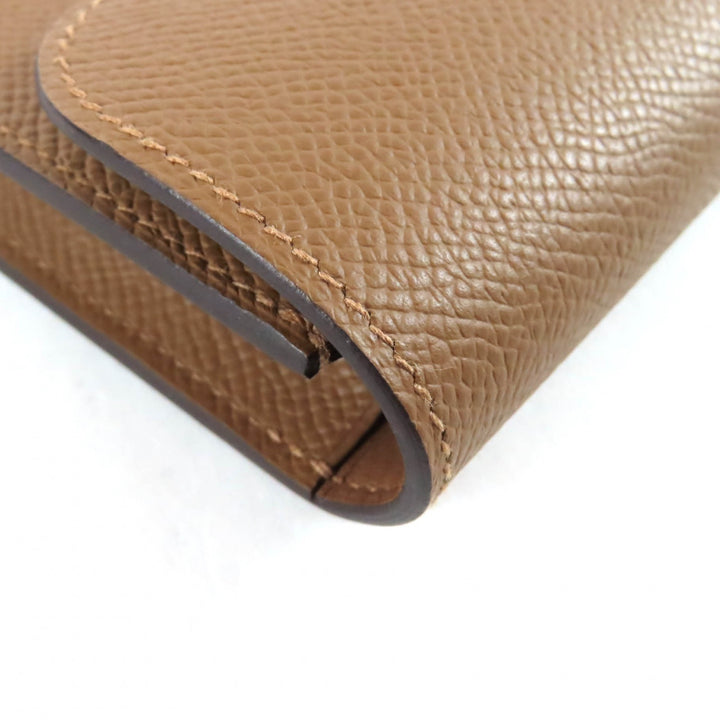 未使用品★HERMES エルメス コンスタンススリム ブラウン ヴォーエプソン ゴールド金具 コインケース付 財布 ブラウン W刻印 箱・袋付