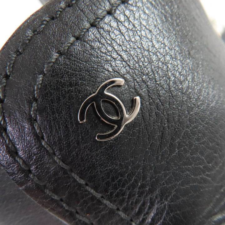 極美品☆CHANEL シャネル G33931 ココマーク フェイクパール・チェーン レザー ショートブーツ ブラック 36 箱付 イタリア製 レディース