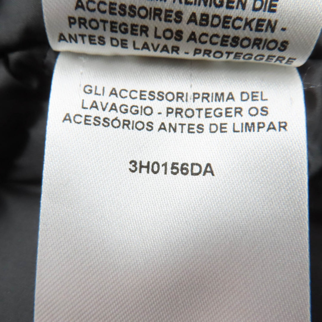 極美品☆HERMES エルメス 23AW 3H0156DA CLOU DE SELLE ロゴワッペン付 ZIP UP リブ切替 ダウンベスト ブラック 38 伊製 レディース