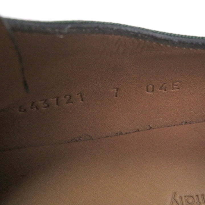 未使用品□GUCCI グッチ 643721 レザー ウェブストライプ チロリアンシューズ デッキシューズ ブラック 7 箱・保存袋付き イタリア製