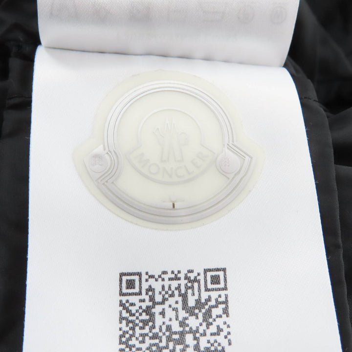 美品★MONCLER モンクレール FATSIALFUR ブルーフロストFOXファー・ロゴワッペン付 ダウンジャケット ブラック 00 国内正規品 レディース