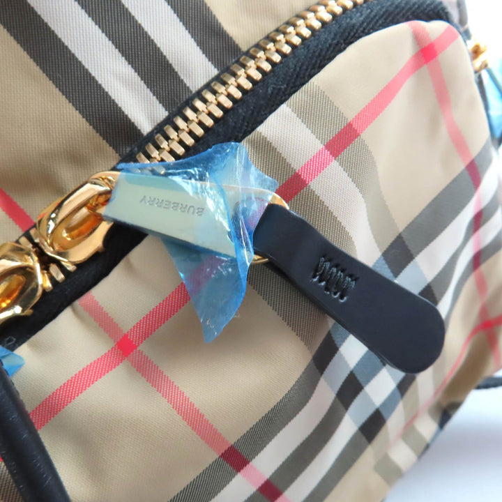 未使用品★BURBERRY バーバリー 8032709 ノバチェック柄 レザー使い リュック・デイパック ベージュ 保存袋付き レディース