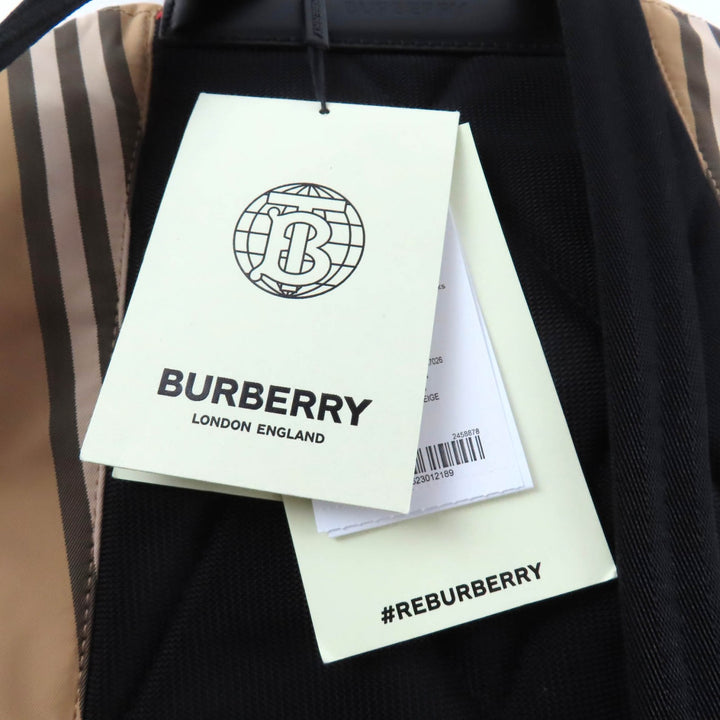 未使用品★BURBERRY バーバリー 8032709 ノバチェック柄 レザー使い リュック・デイパック ベージュ 保存袋付き レディース