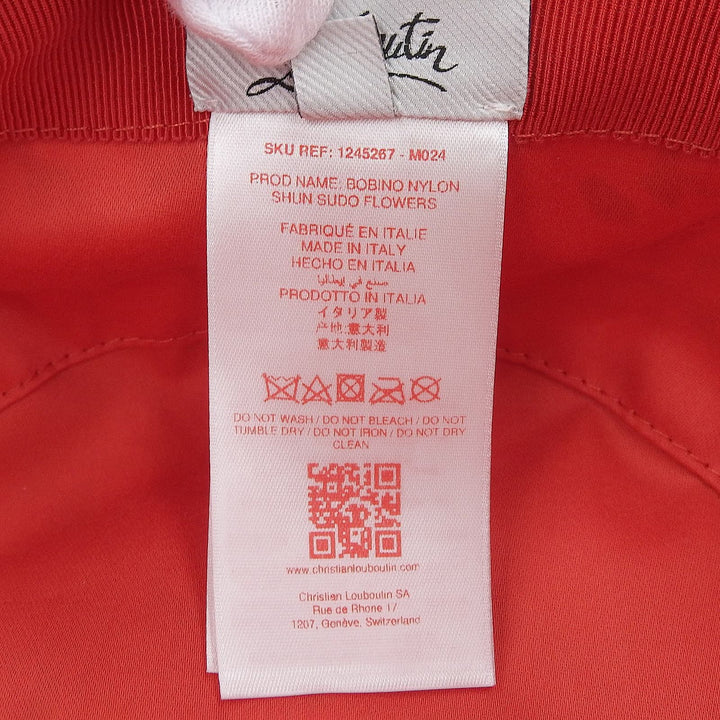 極美品▲Christian Louboutin クリスチャンルブタン BOBINO Button Flower Blossoms バケット ハット マルチ L イタリア製 レディース