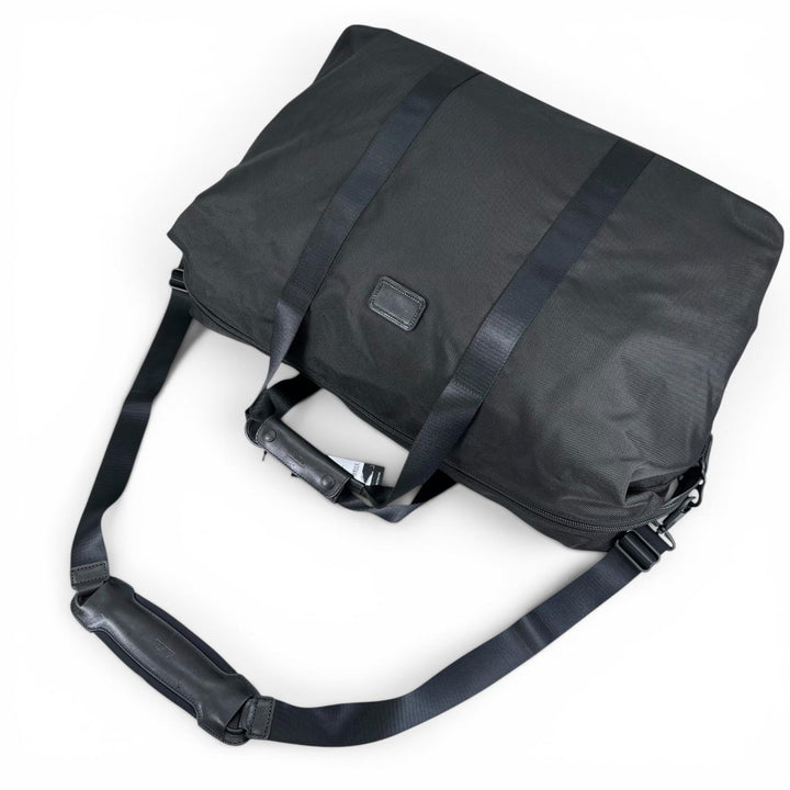 未使用品▲TUMI トゥミ 22153DH Large Soft Travel Satchel バリスティックナイロン 牛革 2WAY TSAロック付き ボストンバッグ ブラック
