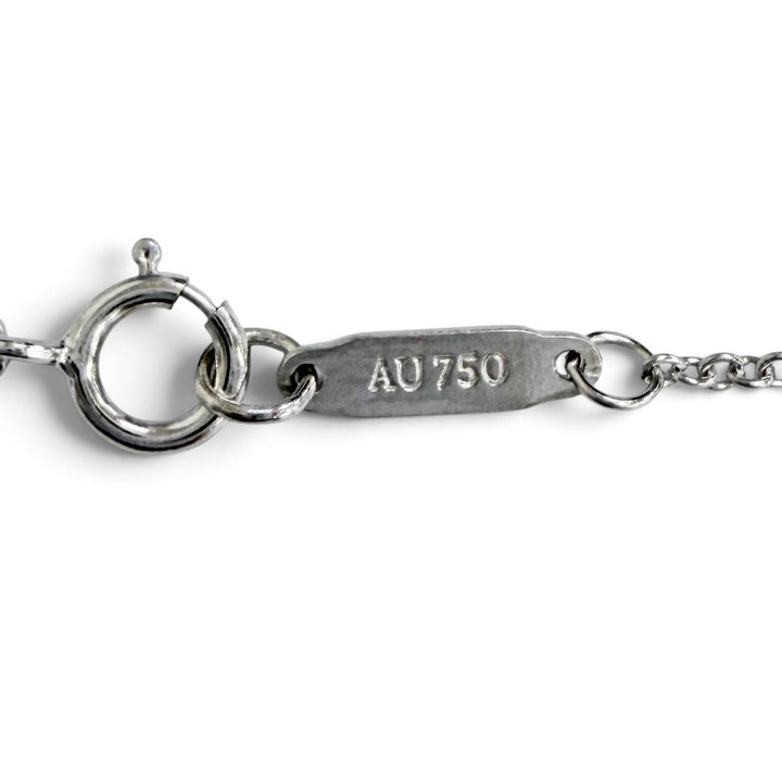 美品△TIFFANY&amp;Co. ティファニー メトロホースシュー ダイヤ ネックレス アクセサリー 750(WG) ホワイトゴールド 重量2.22g 箱付き