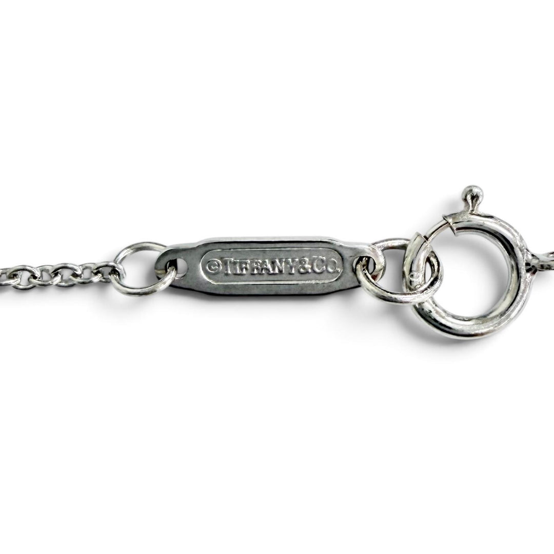 美品△TIFFANY&amp;Co. ティファニー メトロホースシュー ダイヤ ネックレス アクセサリー 750(WG) ホワイトゴールド 重量2.22g 箱付き