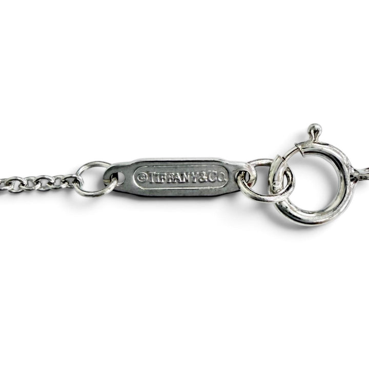 美品△TIFFANY&amp;Co. ティファニー メトロホースシュー ダイヤ ネックレス アクセサリー 750(WG) ホワイトゴールド 重量2.22g 箱付き