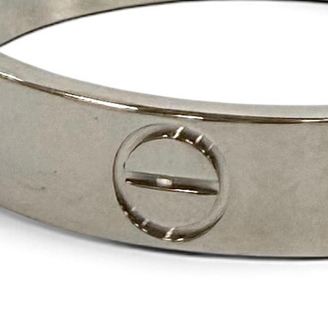 極美品★Cartier カルティエ DHJ331 LOVE リング ミニ 750(WG) リング 指輪 アクセサリー ホワイトゴールド 56 （JP16号相当） 重量3.58g