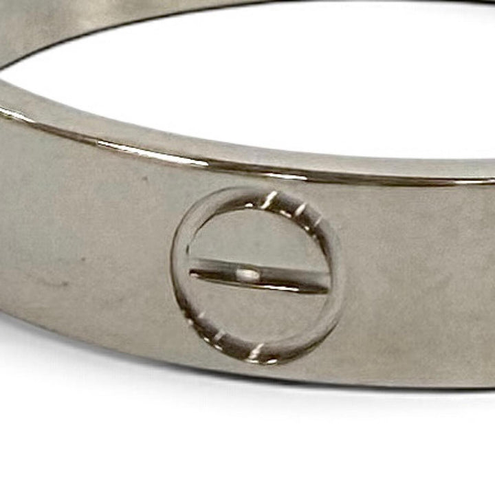 極美品★Cartier カルティエ DHJ331 LOVE リング ミニ 750(WG) リング 指輪 アクセサリー ホワイトゴールド 56 （JP16号相当） 重量3.58g