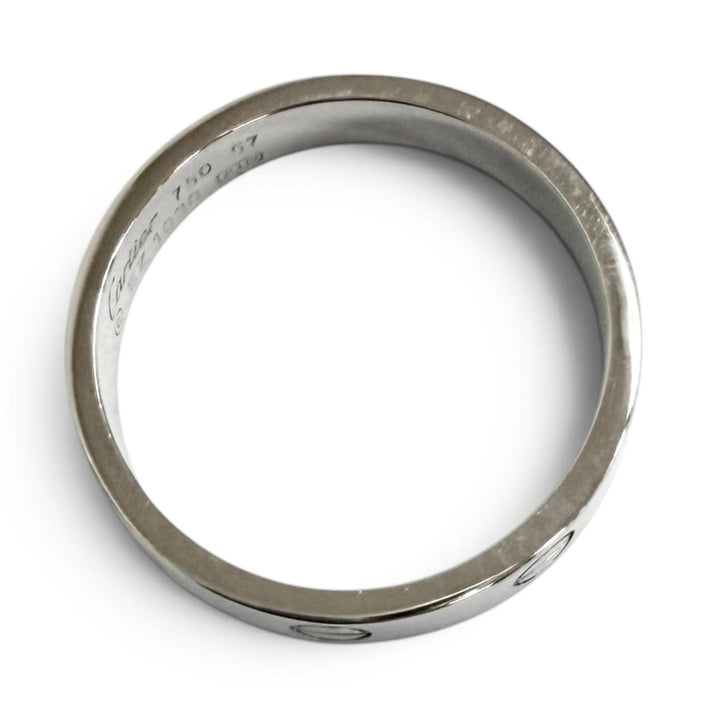 極美品□Cartier カルティエ EZ1030 カルティエ ミニラブ 750 リング 指輪 アクセサリー ホワイトゴールド 57(JP17号) 重量4.96g メンズ