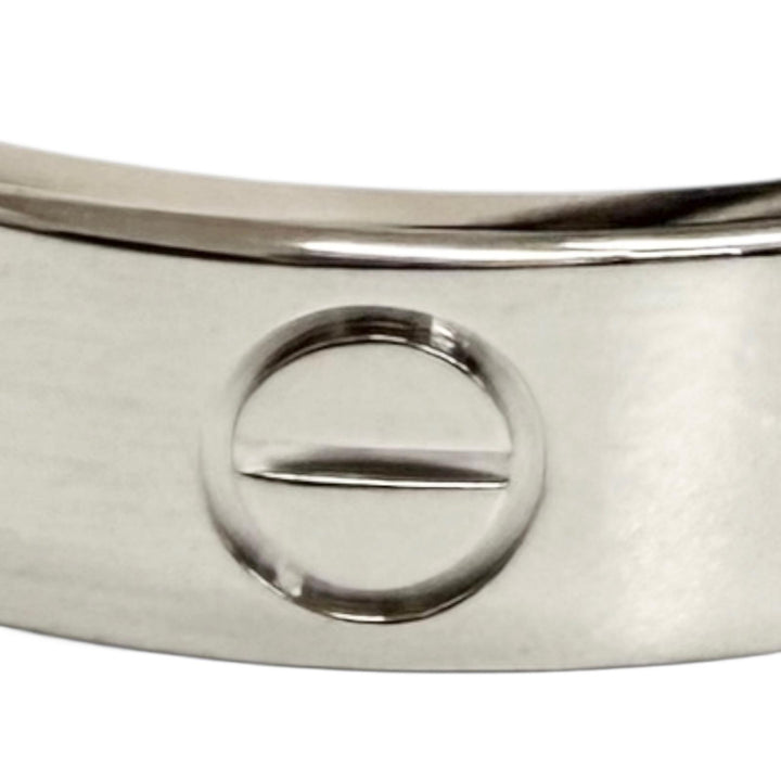 極美品□Cartier カルティエ EZ1030 カルティエ ミニラブ 750 リング 指輪 アクセサリー ホワイトゴールド 57(JP17号) 重量4.96g メンズ