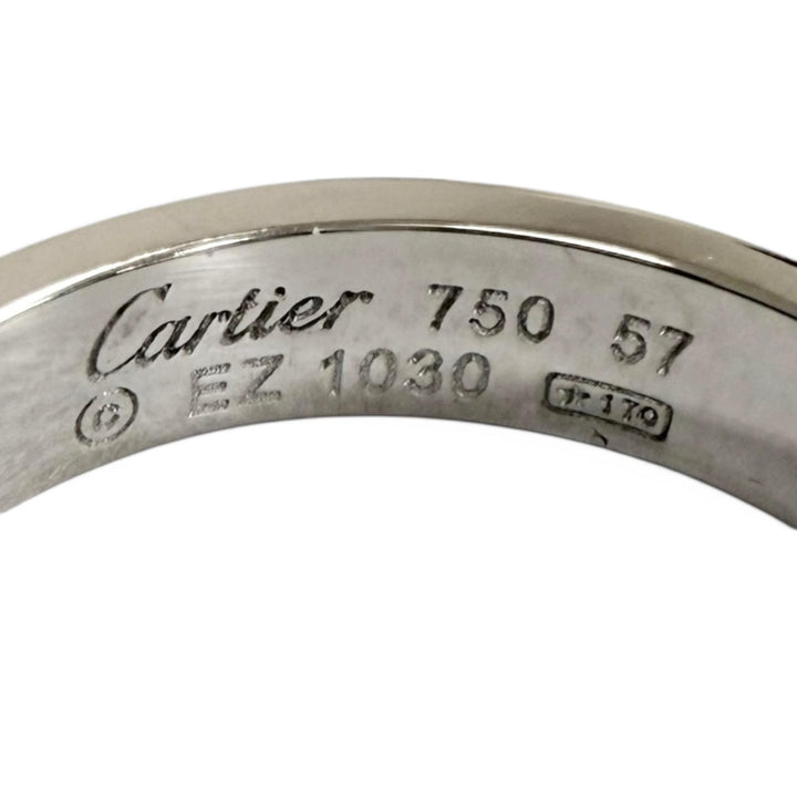 極美品□Cartier カルティエ EZ1030 カルティエ ミニラブ 750 リング 指輪 アクセサリー ホワイトゴールド 57(JP17号) 重量4.96g メンズ