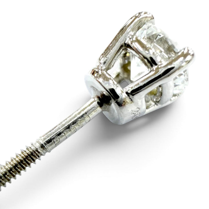 美品☆TIFFANY&amp;Co. ティファニー ヴィンテージ 24513 スタッド ダイヤ ピアス PT950 ダイヤ:総0.4ct スクリューポスト 重量1.65g