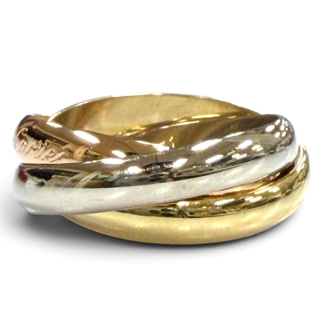 極美品▼Cartier カルティエ トリニティ リング クラシック 750(YG×PG×WG) 指輪 ゴールド 53 JP13号 重量8.01g レディース アクセサリー