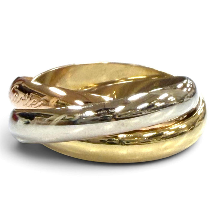 極美品▼Cartier カルティエ トリニティ リング クラシック 750(YG×PG×WG) 指輪 ゴールド 53 JP13号 重量8.01g レディース アクセサリー