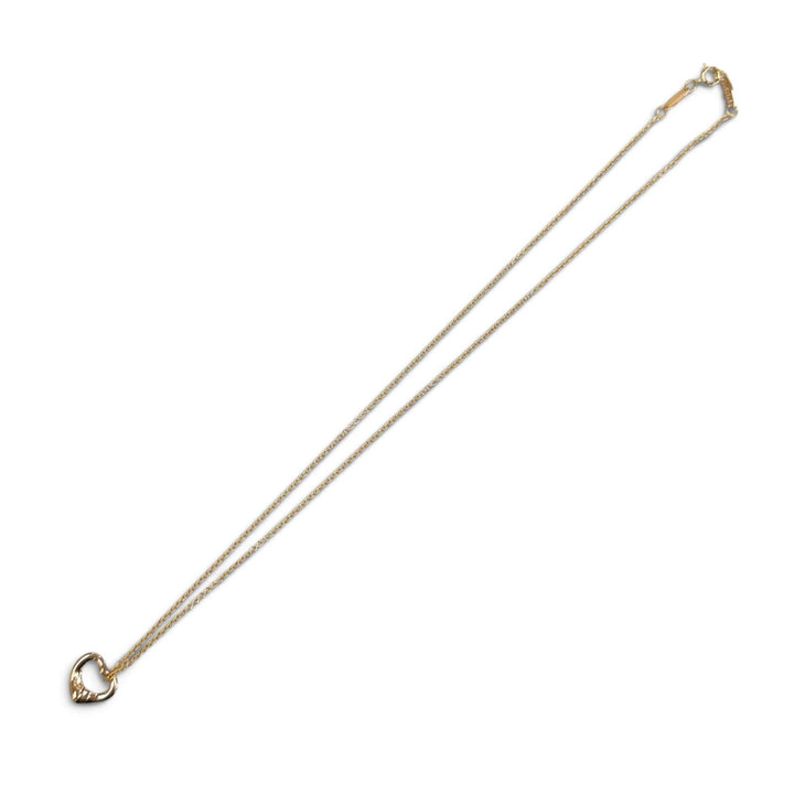 極美品★TIFFANY&amp;Co. ティファニー エルサペレッティ オープンハート ペンダント 750(PG) ピンクーゴールド 重量2.88g 箱・保存袋付