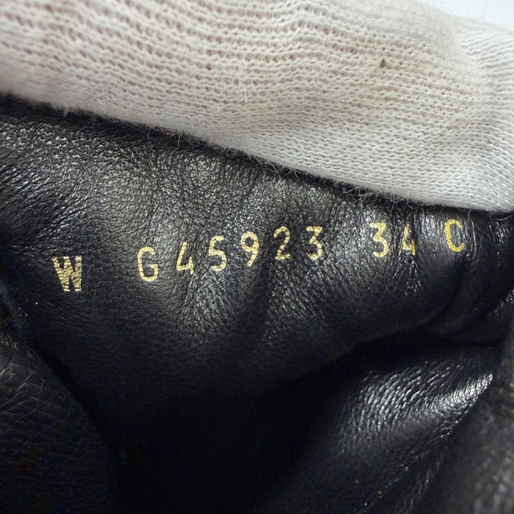 極美品☆CHANEL シャネル G45923 マトラッセ チェーンココマーク ターンロック レザー ショートブーツ ブラック 34 イタリア製 保存袋付