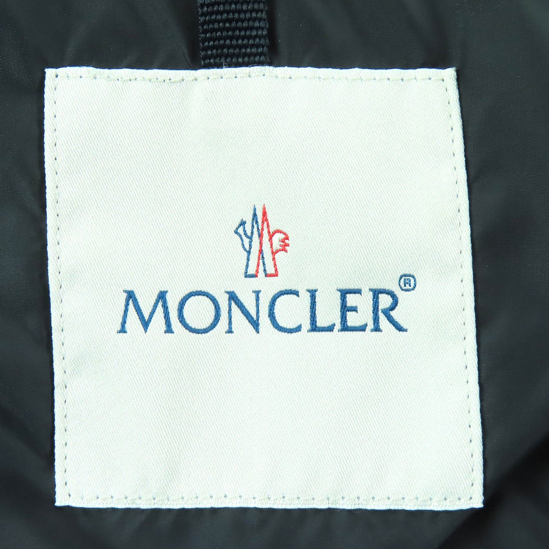 美品△MONCLER モンクレール SARIETTE セリッテ フラワージャガード スタンドカラー ダウンジャケット ブラック 4 レディース