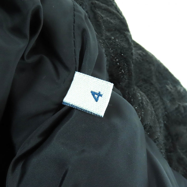 美品△MONCLER モンクレール SARIETTE セリッテ フラワージャガード スタンドカラー ダウンジャケット ブラック 4 レディース