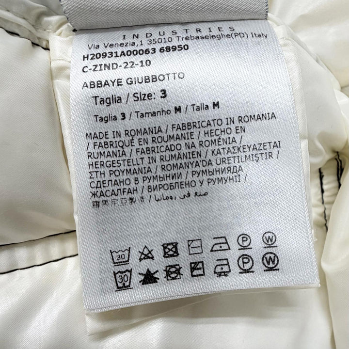 未使用品★MONCLER モンクレール 2022年製 ABBAYE フロントロゴ フード付 ZIP UP ダウンジャケット ブラック 3 正規品 レディース