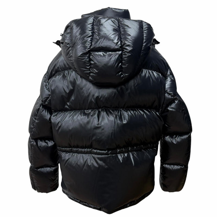 未使用品★MONCLER モンクレール 2022年製 ABBAYE フロントロゴ フード付 ZIP UP ダウンジャケット ブラック 3 正規品 レディース