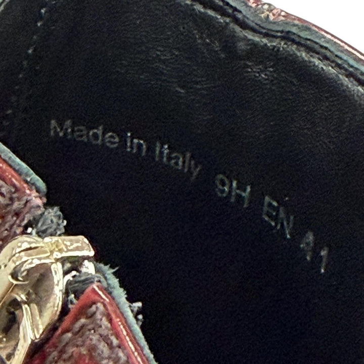 未使用品▼DIOR ディオール オム 09AW HEEL BOOTS パテントレザー クリス期初期 サイドジップ ショートブーツ レッド 41 箱付き メンズ