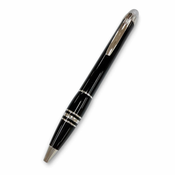 美品☆MONTBLANC モンブラン スターウォーカー 1Pダイヤモンド 100周年記念 ツイスト式 ボールペン ブラック シルバー 筆記確認済み