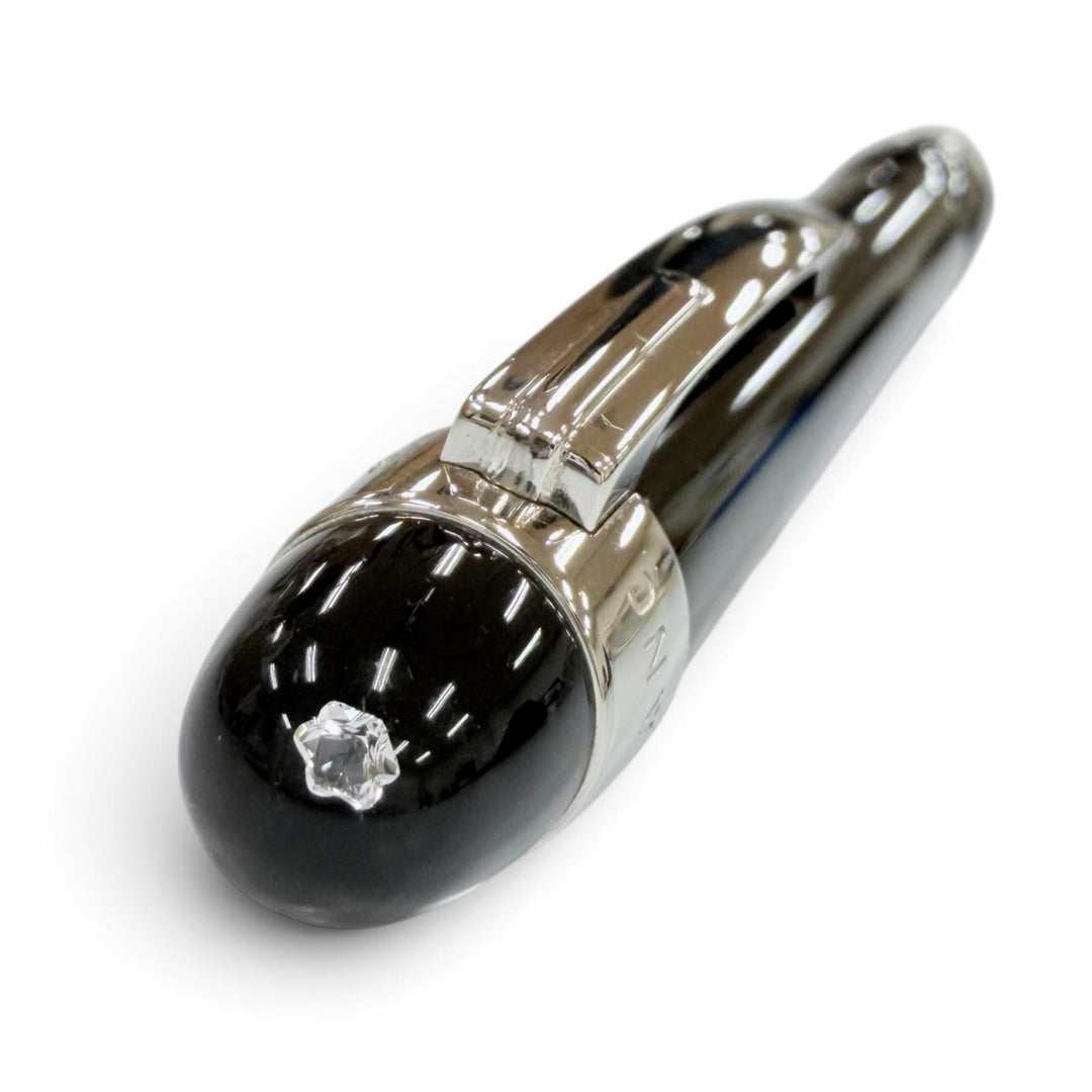 美品☆MONTBLANC モンブラン スターウォーカー 1Pダイヤモンド 100周年記念 ツイスト式 ボールペン ブラック シルバー 筆記確認済み