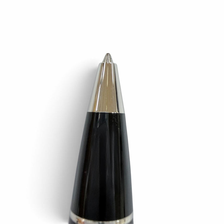 美品☆MONTBLANC モンブラン スターウォーカー 1Pダイヤモンド 100周年記念 ツイスト式 ボールペン ブラック シルバー 筆記確認済み