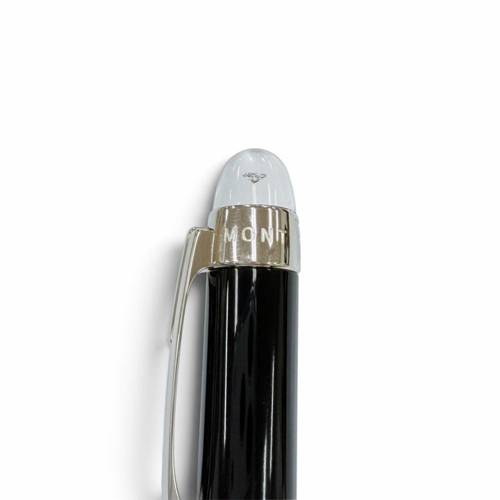 美品☆MONTBLANC モンブラン スターウォーカー 1Pダイヤモンド 100周年記念 ツイスト式 ボールペン ブラック シルバー 筆記確認済み