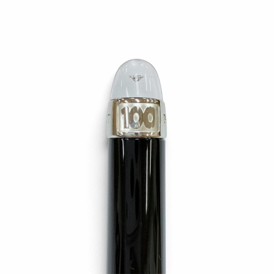 美品☆MONTBLANC モンブラン スターウォーカー 1Pダイヤモンド 100周年記念 ツイスト式 ボールペン ブラック シルバー 筆記確認済み
