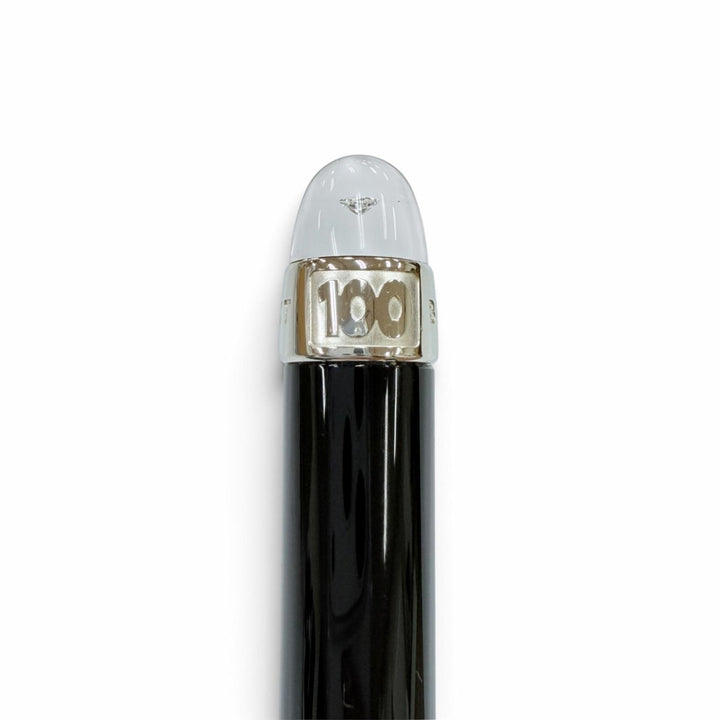 美品☆MONTBLANC モンブラン スターウォーカー 1Pダイヤモンド 100周年記念 ツイスト式 ボールペン ブラック シルバー 筆記確認済み