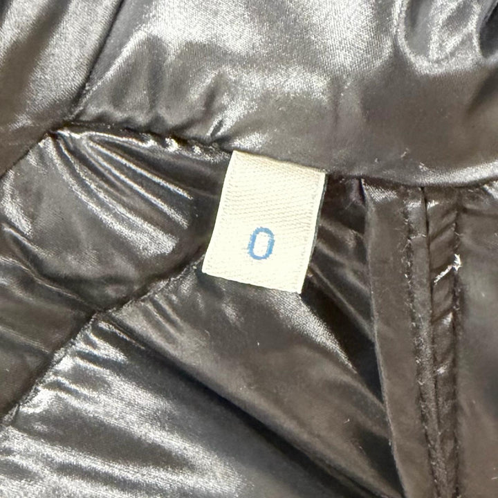 美品◇MONCLER モンクレール FULMAR ロゴワッペン フォクスファー付き ZIP ダウンコート ブラック 0 ハンガー・ガーメント付 レディース