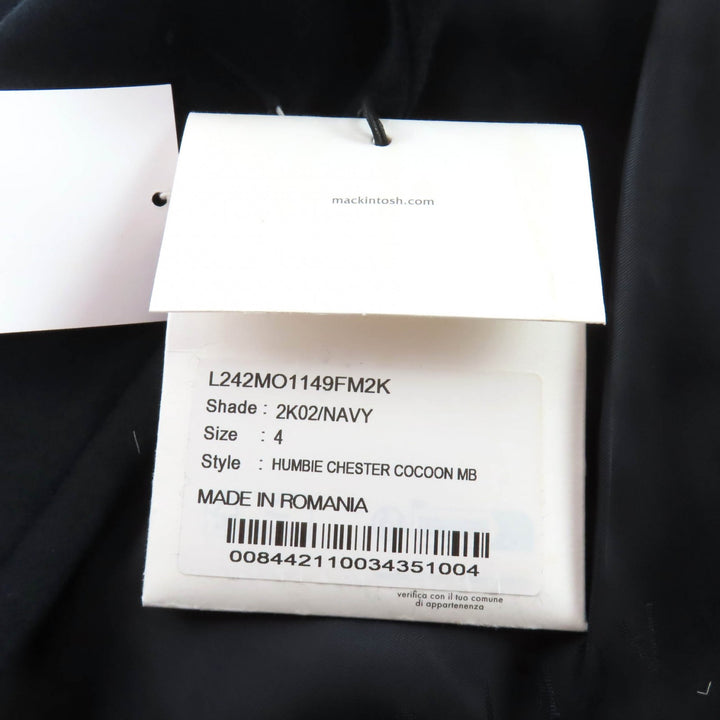 未使用品★マッキントッシュ 24AW L242MO1149FM2K HUMBIE CHESTER COCOON ウール100％ ロゴボタン チェスターコート 4 ハンガー付 正規品