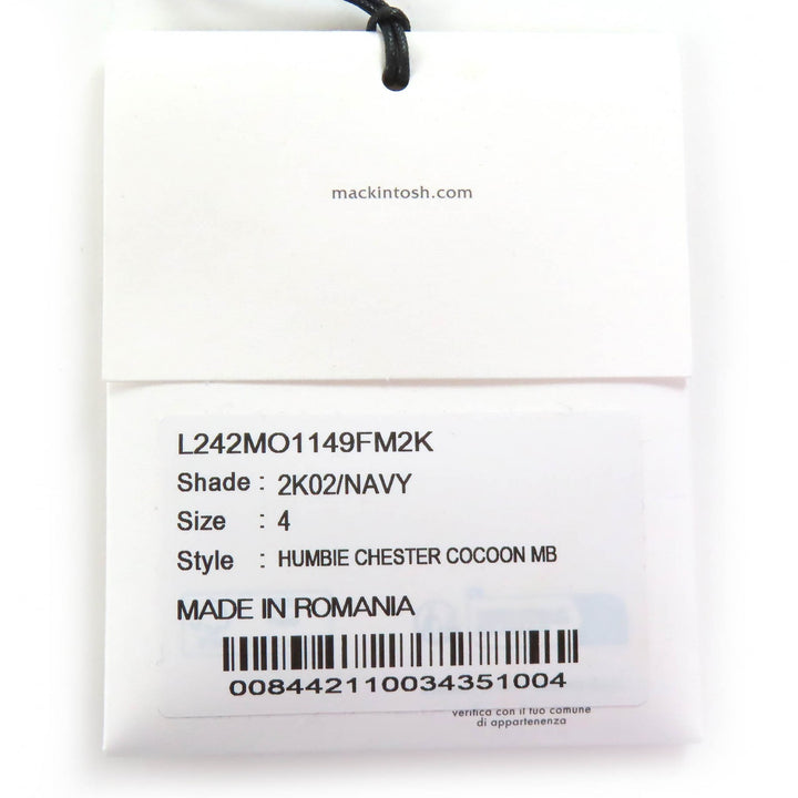 極美品△Mackintosh マッキントッシュ 24AW L242MO1149FM2K HUMBIE CHESTER COCOON ウール100％ ロゴボタン チェスターコート 4 正規品