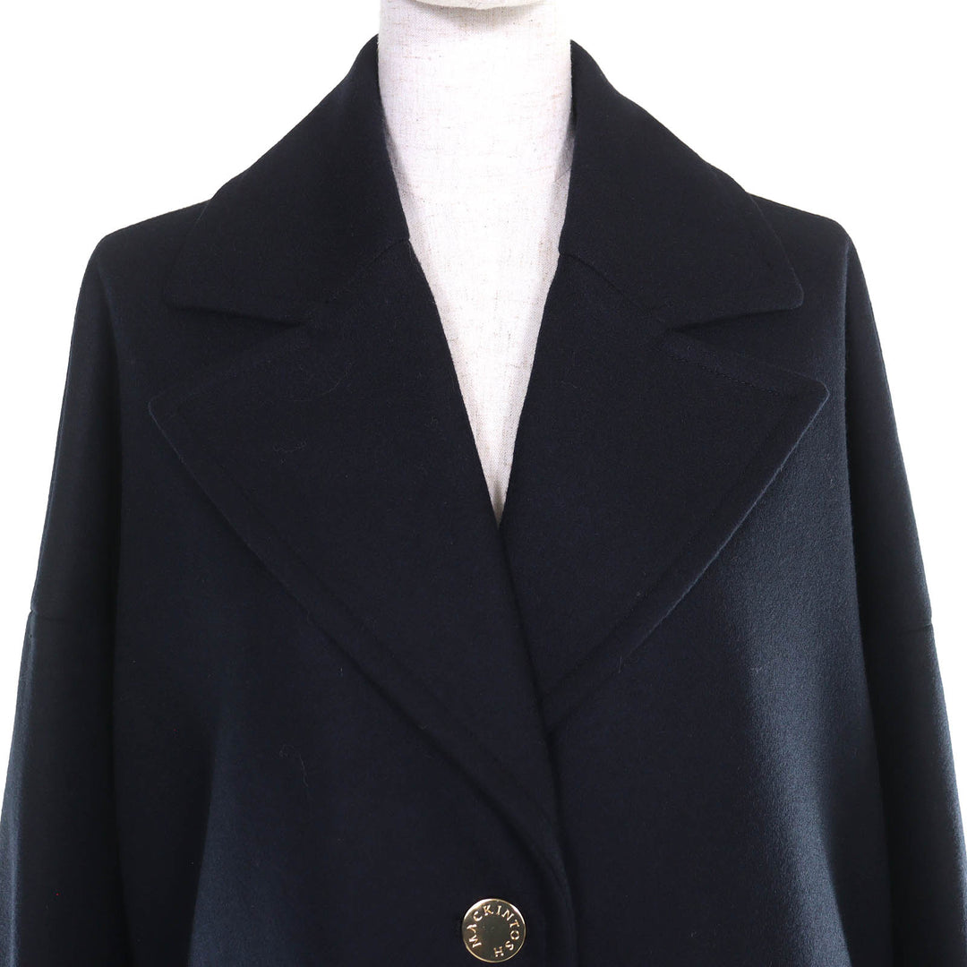 極美品△Mackintosh マッキントッシュ 24AW L242MO1149FM2K HUMBIE CHESTER COCOON ウール 100% ロゴボタン チェスターコート 4 正規品