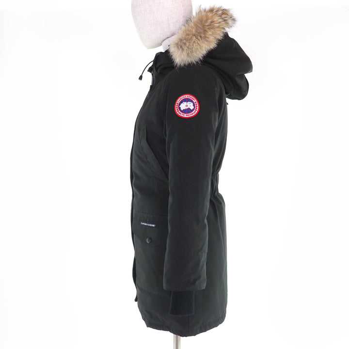 良品☆CANADA GOOSE カナダグース 6660LA TRILLIUM PARKA トリリウムパーカー ファー・フード付 ダウンコート 黒 XS 正規品 レディース