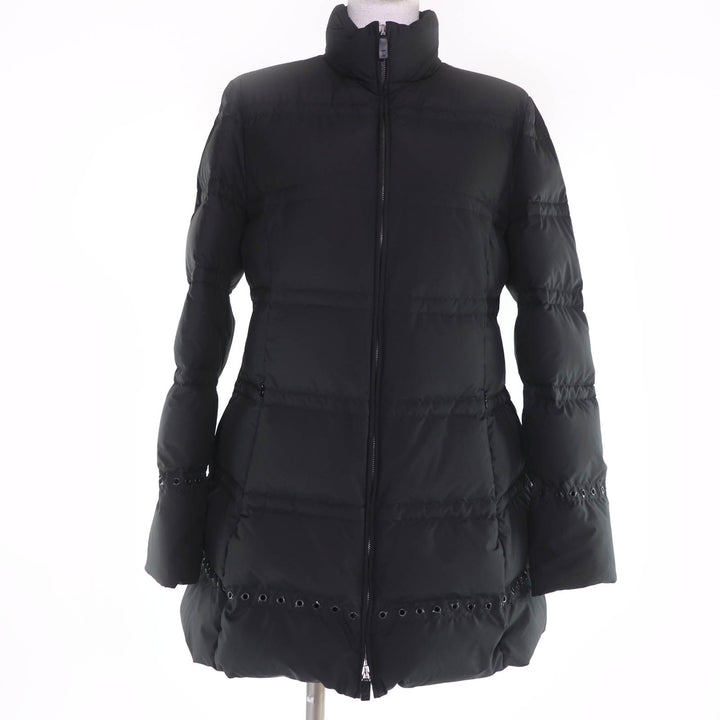 美品☆Salvatore Ferragamo サルヴァトーレフェラガモ ガンチーニ金具 ZIP UP ダウンコート ブラック 40 イタリア製 正規品 レディース